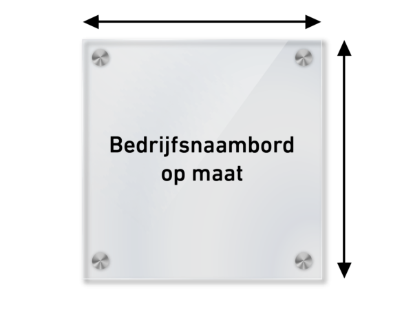 Bedrijfsnaambord Plexiglas op maat