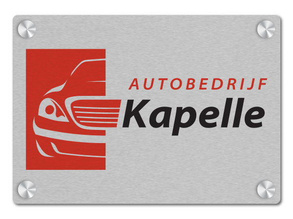 RVS bedrijfsnaambord A5