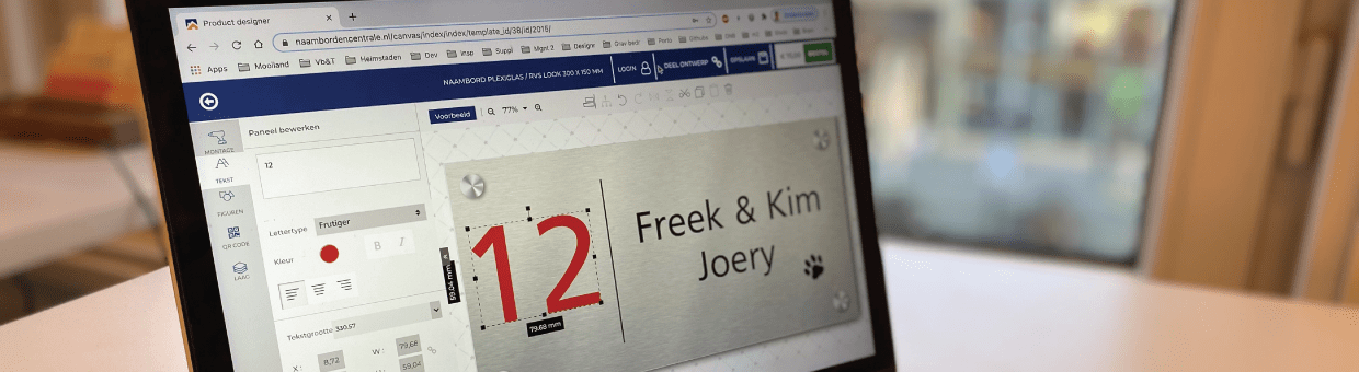 Je eigen naambord ontwerpen en bestellen