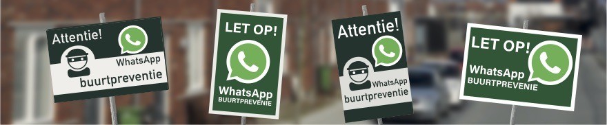 WhatsApp Buurtpreventie bord