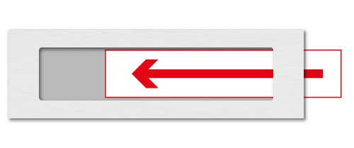 Naamplaathouder zij-inschuif